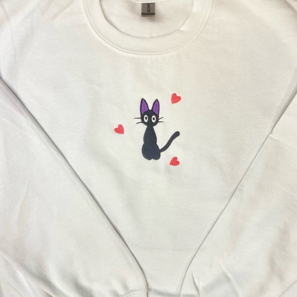 Jiji Cat Embroidered Sweatshirt - Picture 4 of 5